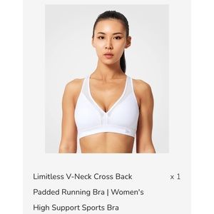 Yvette Limitless V-Neck Cross Back Padded Running Bra
